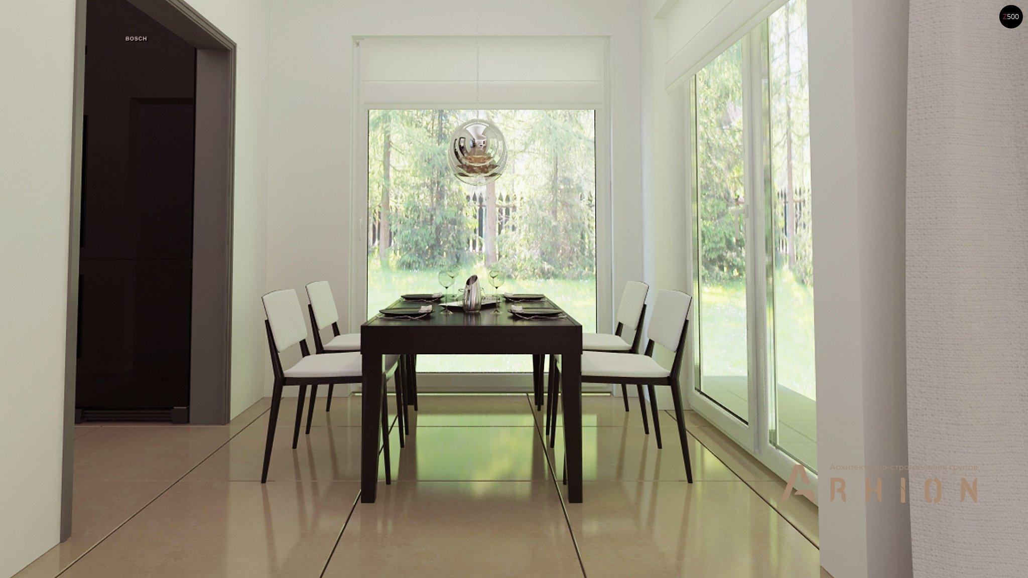 8. Проект одноэтажного дома в европейском стиле с четырехскатной, Z284 GP2, площадью - 211 кв c мансардой, терассой, балконом, гаражом